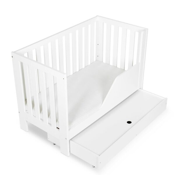 łóżko - łóżeczko - łóżeczko białe - łóżeczko biel - łóżeczko dziecięce - łóżeczko 120x60 - minimalizm - klasyka - subtelne
